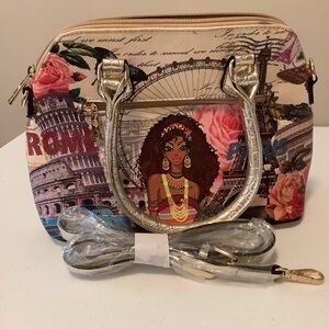 Stylish Women's Bag with Artistic Print